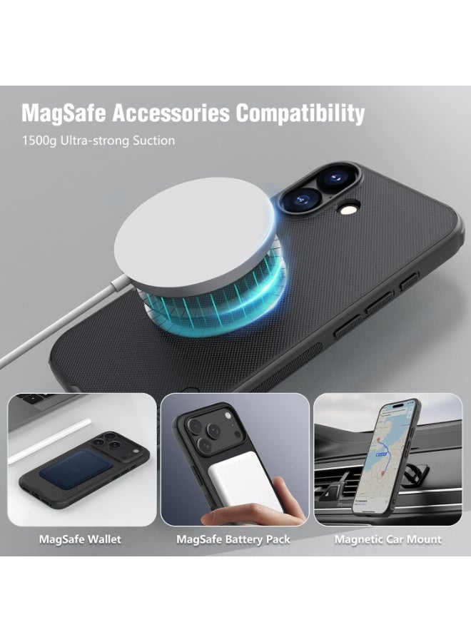 Nillkin Case Cover Super Frosted Pro  Magnetic Wireless Charging  Case Anti-Scratch & Slip For  Iphone 17 (Black) - Image 5